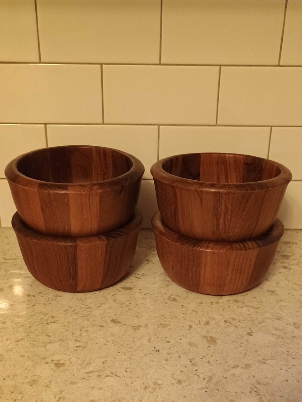 Vintage 1960's Dansk Teak Bowl-Set Of 4; International Designs LTD Thailand JHQ
